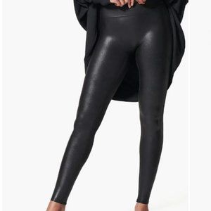 SPANX Faux Leather Leggings Med WORN ONCE LIKE NEW